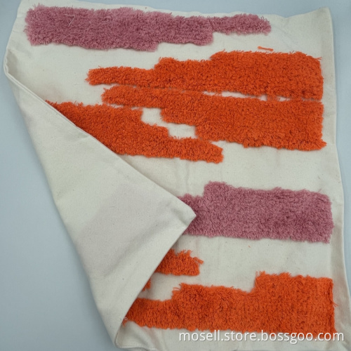 Cotton and Linen Plush Patchwork Pillowcase for Home